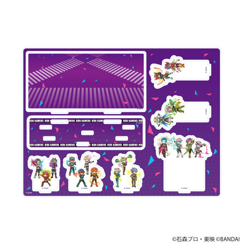 『ライドカメンズ』アクリルジオラマ『ライドカメンズ』02/集合デザインB(グラフアートイラスト)